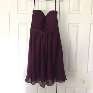Plum knee length dress